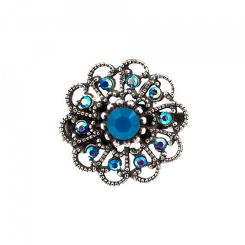 Brosa placata cu Argint 925, Cristale Swarovski, Periwinkle by Roxannes - Mariana Jewellery, Albastru 2501-1204SP Brosa placata cu Argint 925, Cristale Swarovski, Periwinkle by Roxannes - Mariana Jewellery, Albastru 2501-1204SP