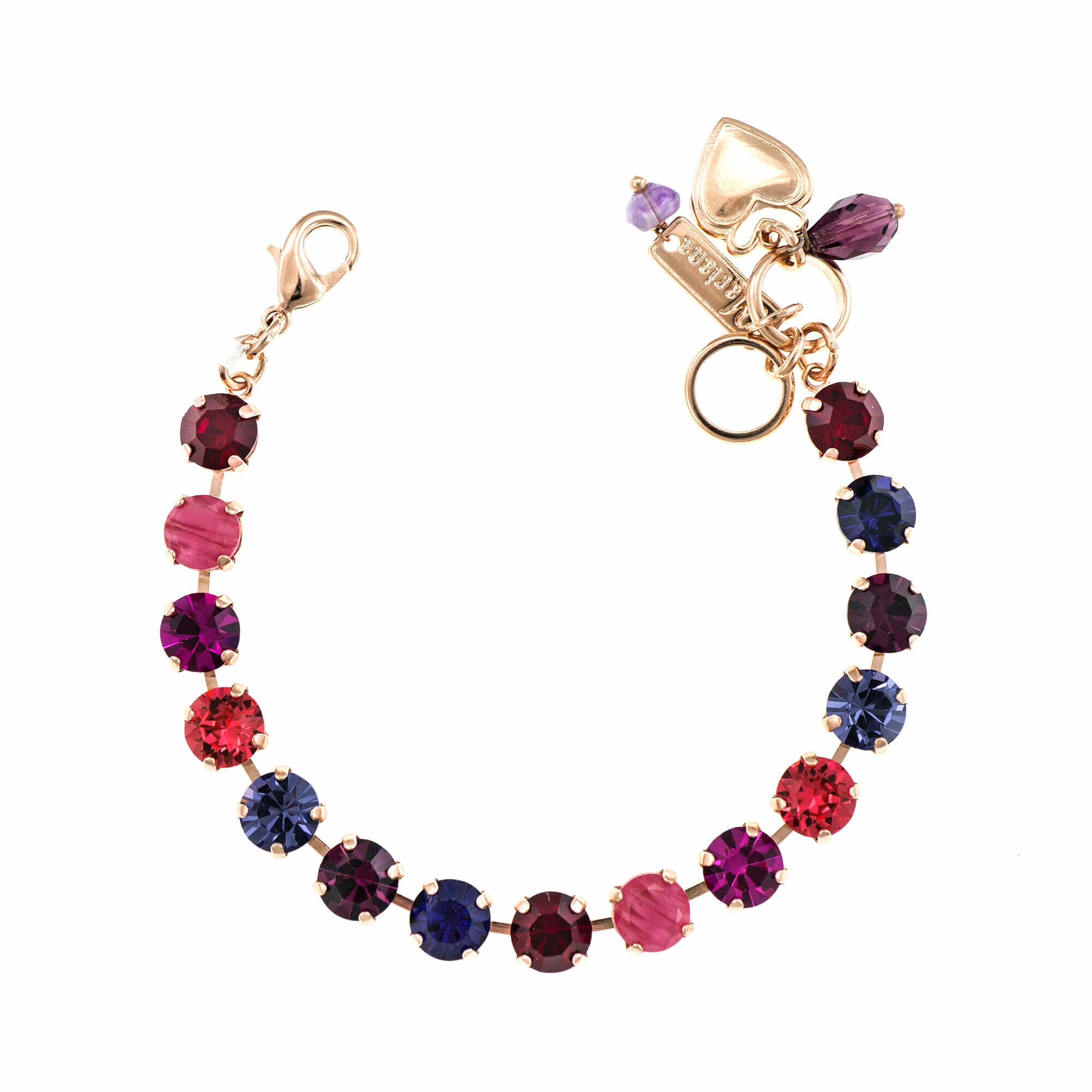 Bratara placata cu Aur roz de 24K, Cristale, Xenia - Odyssey by Roxannes - Mariana Jewellery, Multicolor 4252-1091RG