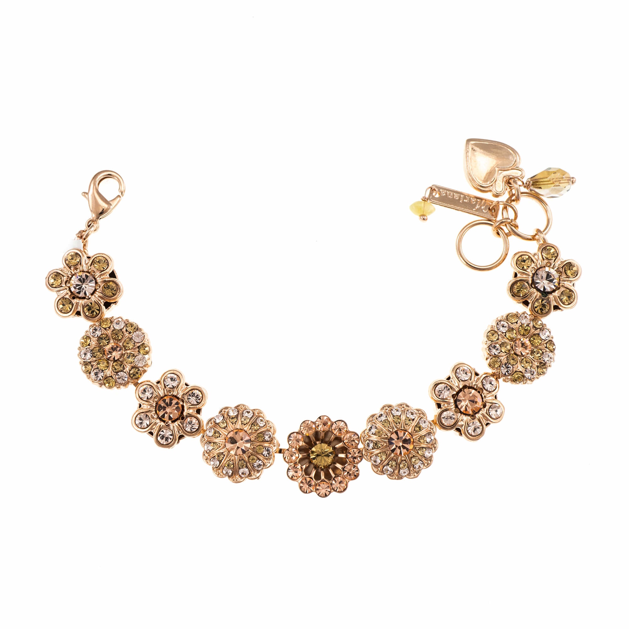 Bratara placata cu Aur roz de 24K, Cristale, Jackie by Roxannes - Mariana Jewellery, Bej 4138-39132RG