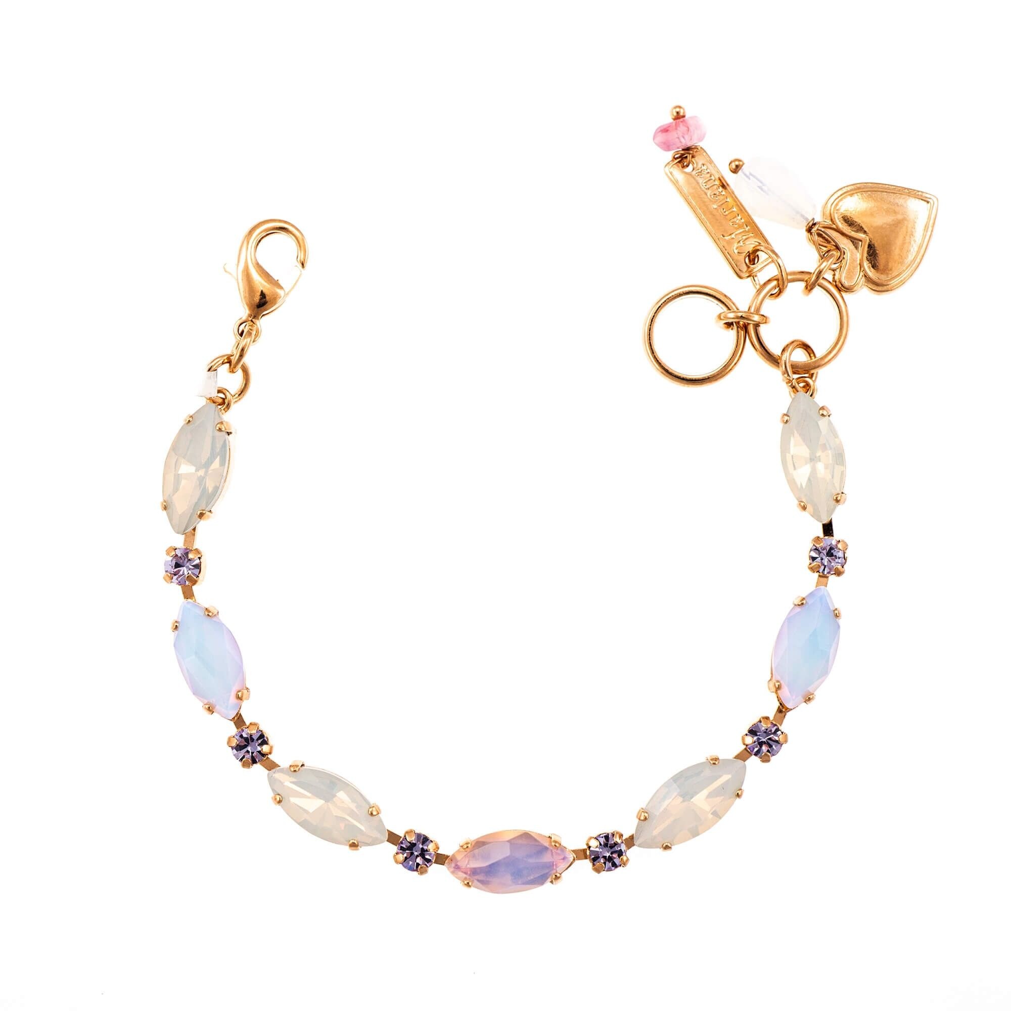 Bratara placata cu Aur roz de 24K, Cristale, Elizabeth by Roxannes - Mariana Jewellery, Mov/Roze 4111/1-M83371RG