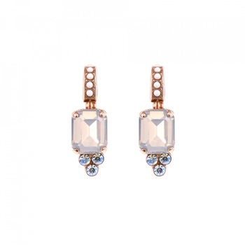 Cercei placati cu Aur roz de 24K, Cristale Swarovski, Forever by Roxannes - Mariana Jewellery, Alb 1009/1-5087RG6 Cercei placati cu Aur roz de 24K, Cristale Swarovski, Forever by Roxannes - Mariana Jewellery, Alb 1009/1-5087RG6
