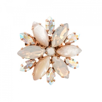 Brosa placata cu Aur roz de 24K, Cristale Swarovski si Pietre semipretioase, Seashell by Roxannes - Mariana Jewellery, Alb 2530-M1201RG Brosa placata cu Aur roz de 24K, Cristale Swarovski si Pietre semipretioase, Seashell by Roxannes - Mariana Jewellery, Alb 2530-M1201RG