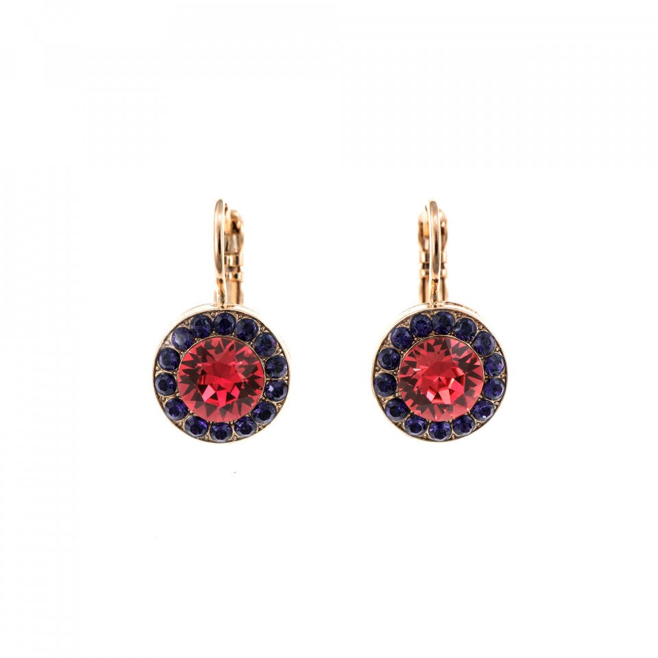 Cercei placati cu Aur roz de 24K, Cristale Swarovski, Xenia - Odyssey by Roxannes - Mariana Jewellery, Multicolor 1129-1091RG6