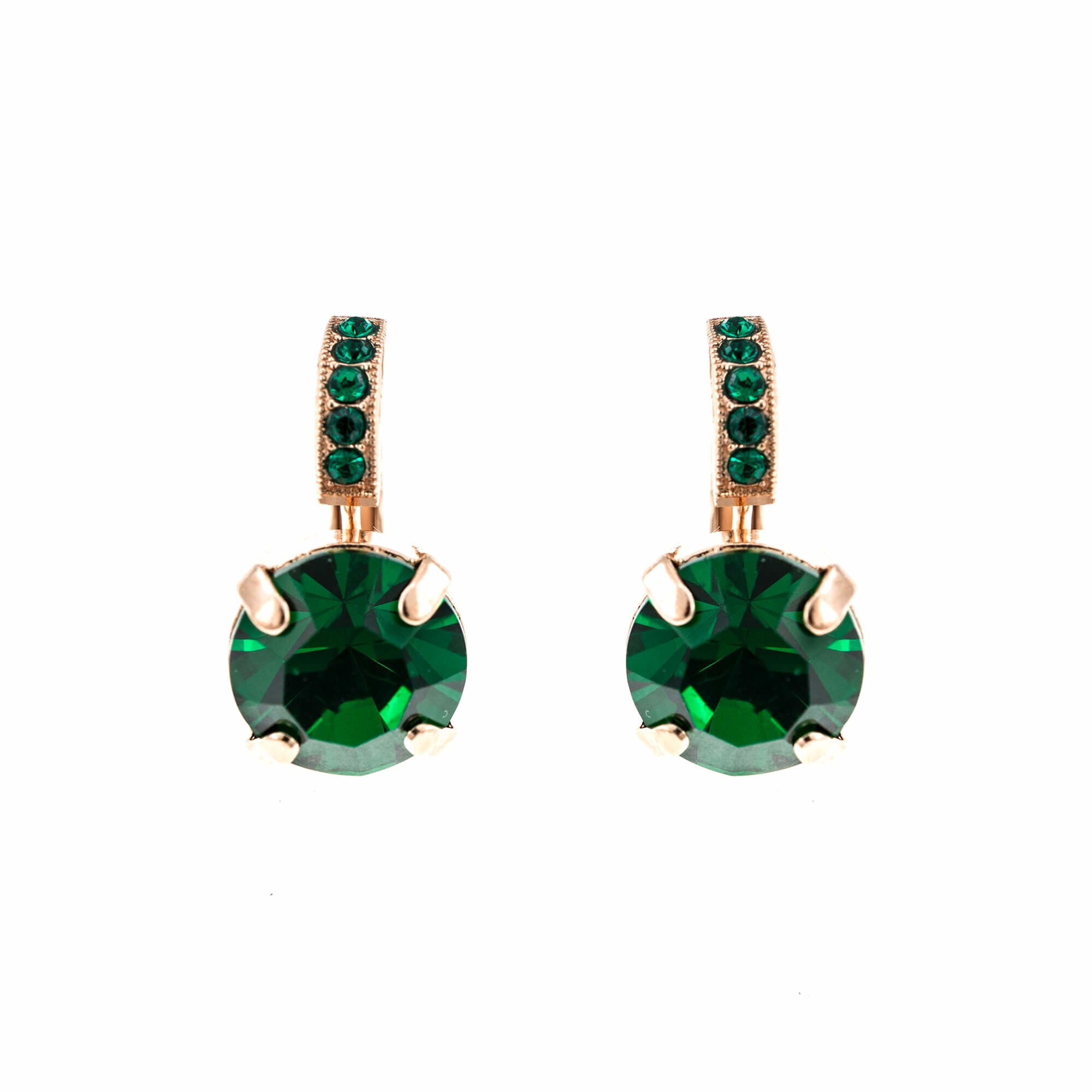 Cercei placati cu Aur roz de 24K, Cristale, Lucky Birthstone - The Color of Your Life by Roxannes - Mariana Jewellery, Cristal Transparent 1056-205205RG6