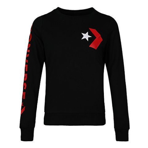 Bluza femei Converse cu imprimeu logo, Negru, S