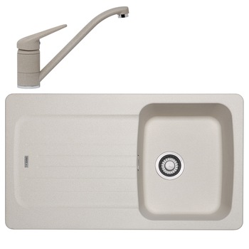 Pachet chiuveta tectonite Franke AVD 611-86 + baterie Franke Novara Plus, monocomada, cartus ceramic, reversibila, 860x500 mm, adancime cuva 185 mm, Avena Pachet chiuveta tectonite Franke AVD 611-86 + baterie Franke Novara Plus, monocomada, cartus ceramic, reversibila, 860x500 mm, adancime cuva 185 mm, Avena