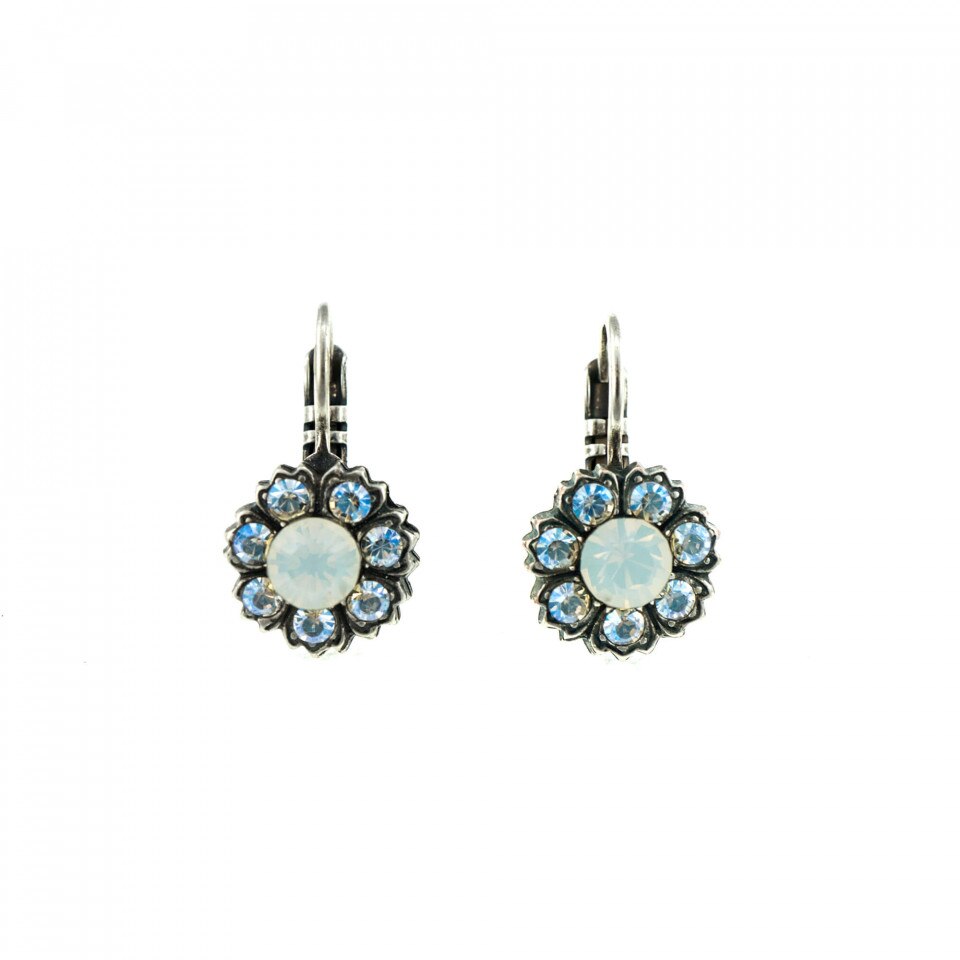 Cercei placati cu Argint 925, Cristale Swarovski, Forever by Roxannes - Mariana Jewellery, Alb 1411/2-5087SP6