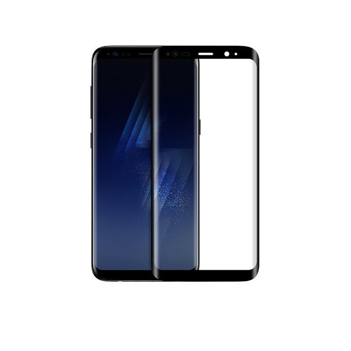 Folie protectie de sticla high quality Bibilel rezistenta 9H pentru Samsung Galaxy Note 8, negru, BBL560