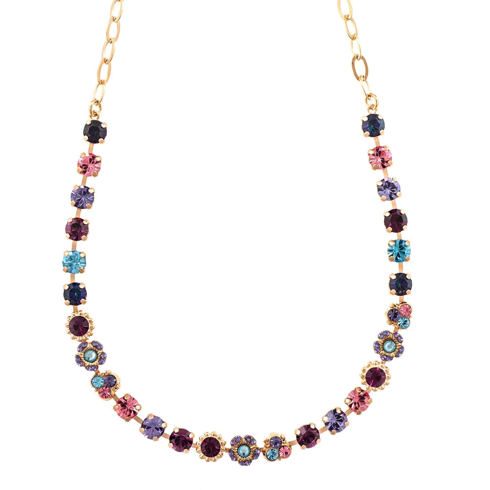 Colier placat cu Aur roz de 24K, Cristale, Cotton Candy - The Sweet Life by Roxannes - Mariana Jewellery, Multicolor 3028/1-144RG
