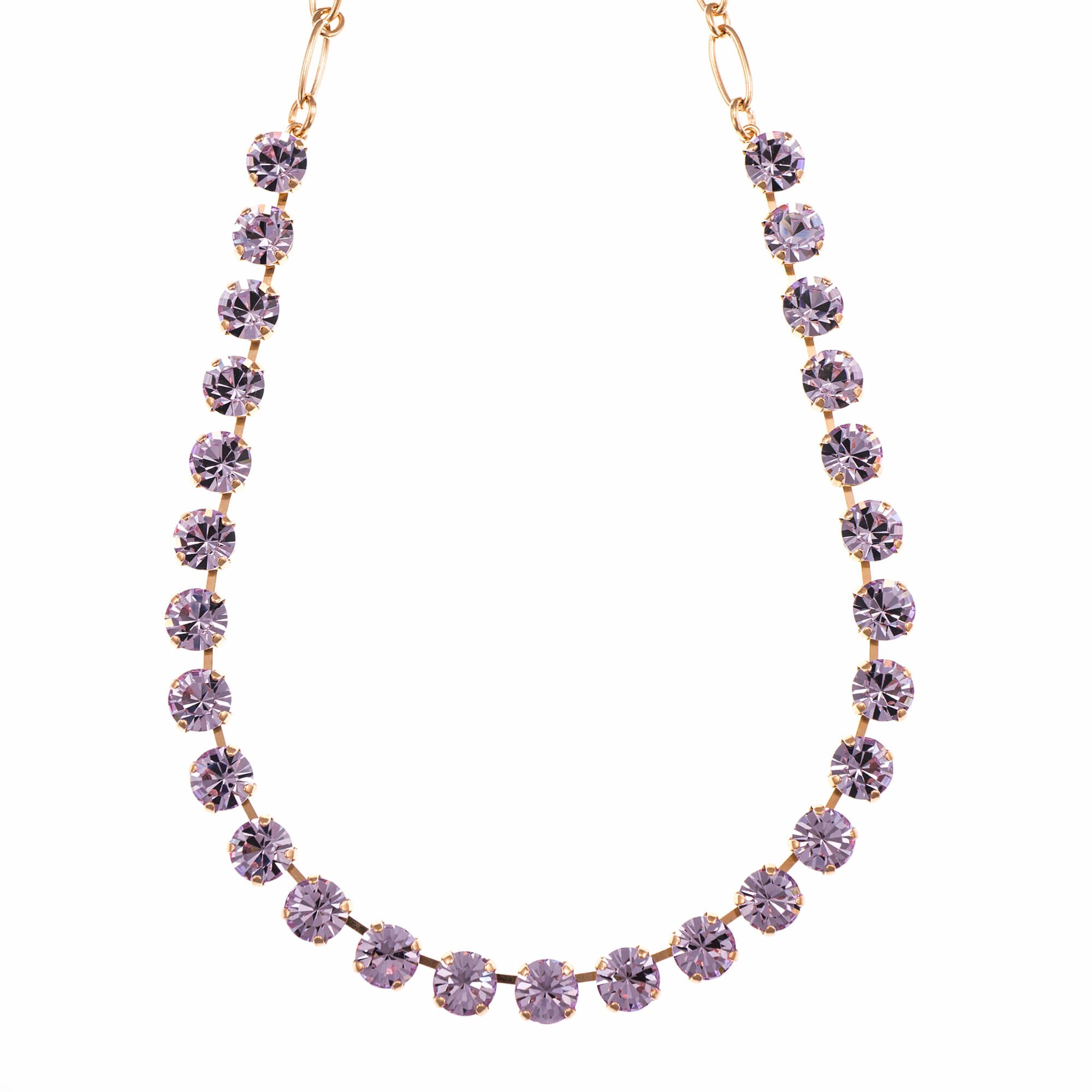 Colier placat cu Aur roz de 24K, Cristale, Violet - Colors by Roxannes - Mariana Jewellery, Mov 3252-371371RG