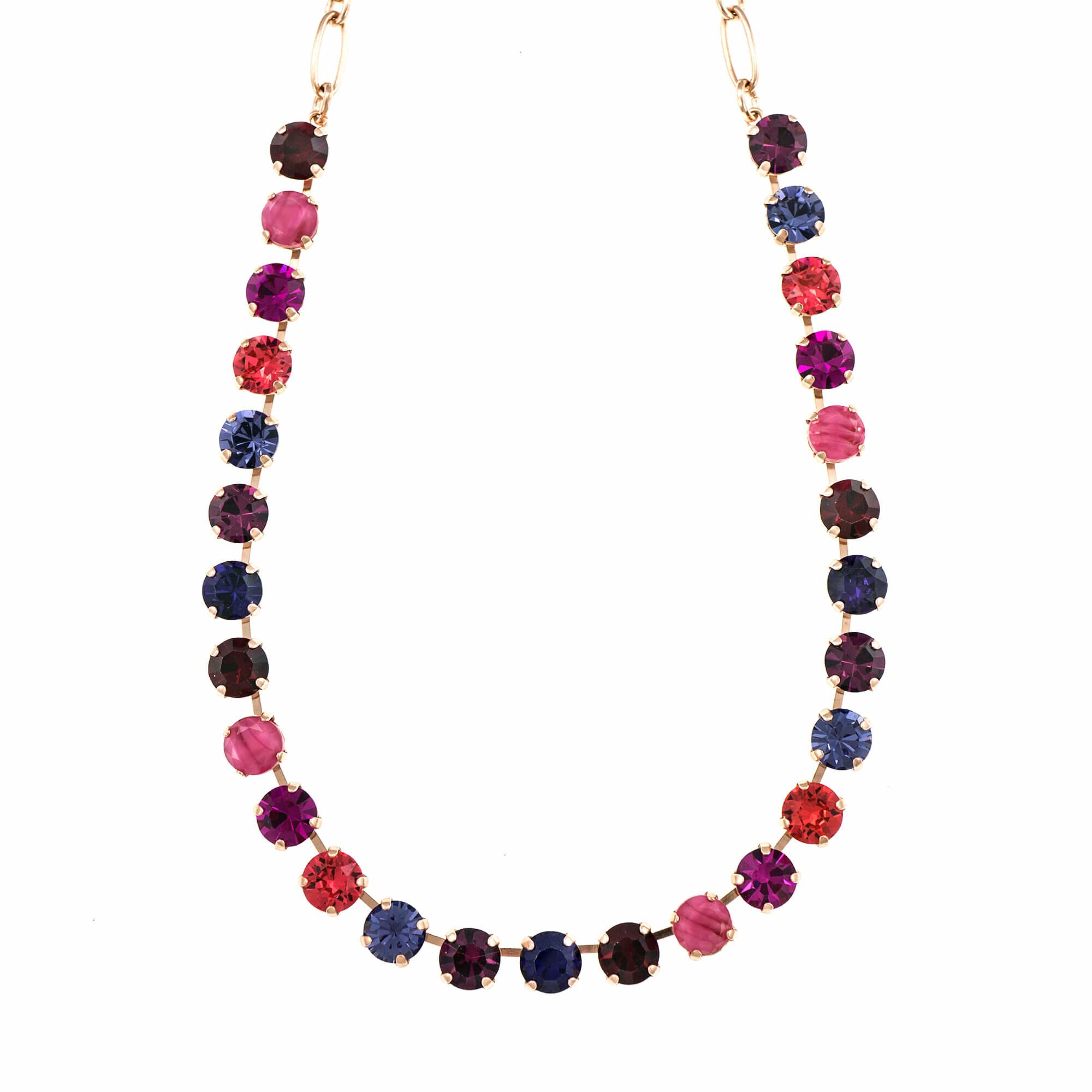 Colier placat cu Aur roz de 24K, Cristale, Xenia - Odyssey by Roxannes - Mariana Jewellery, Multicolor 3252-1091RG