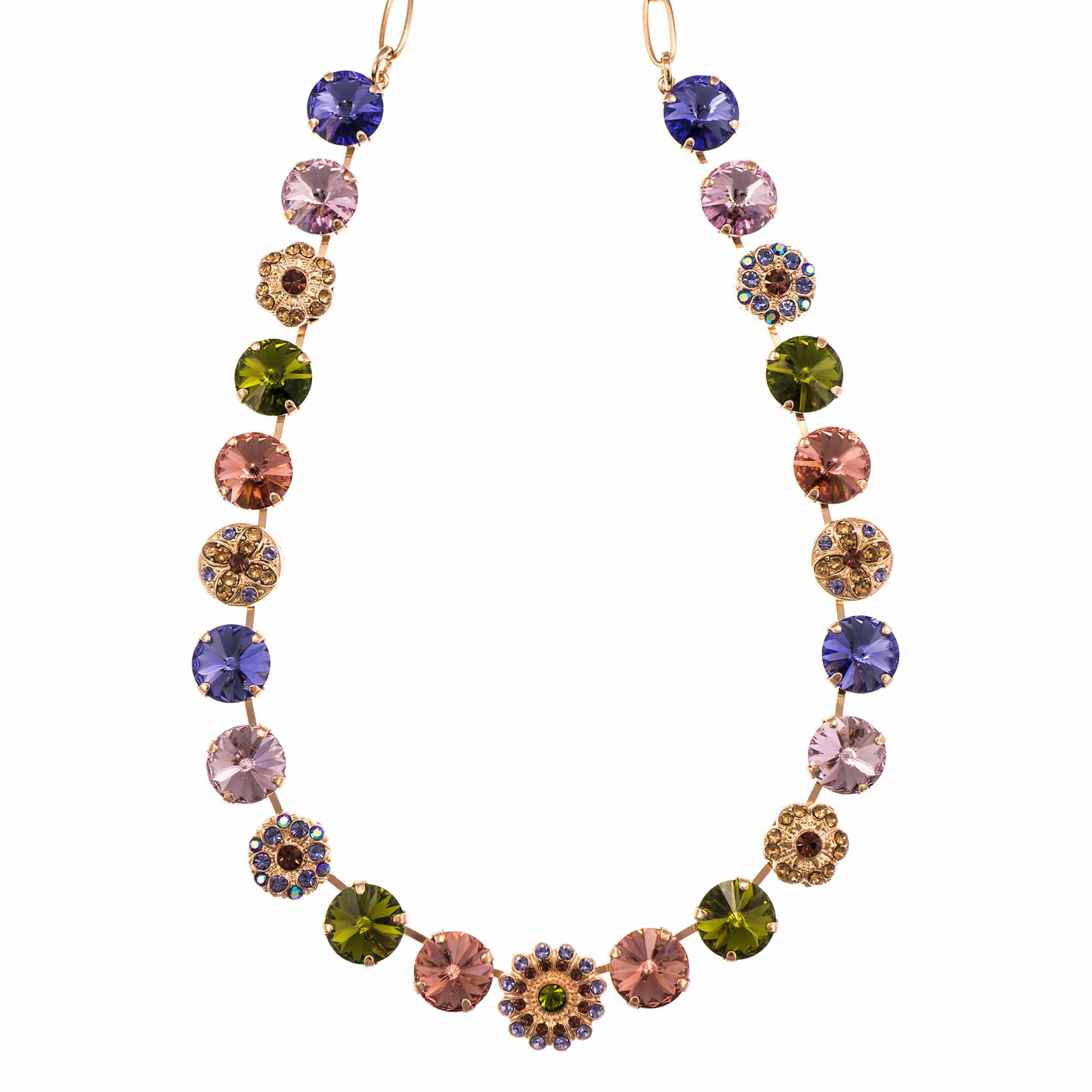 Colier placat cu Aur roz de 24K, Cristale, Penelope - Odyssey by Roxannes - Mariana Jewellery, Multicolor 3246/3-1089RG