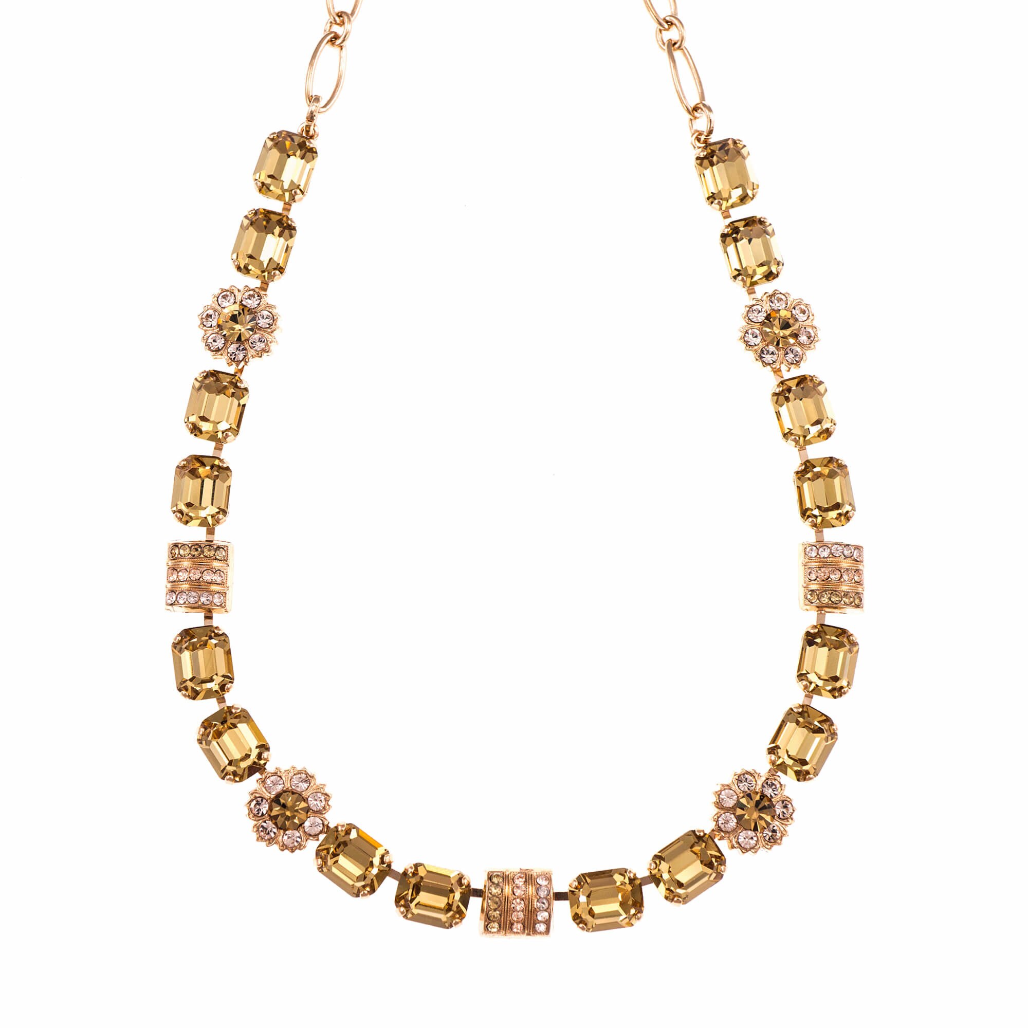 Colier placat cu Aur roz de 24K, Cristale, Jackie by Roxannes - Mariana Jewellery, Bej 3099-39132RG