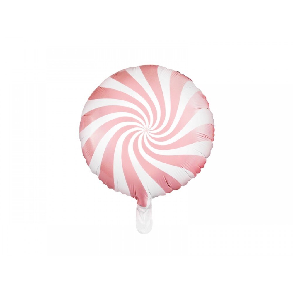 Balon folie acadea, alb si roz, 45cm