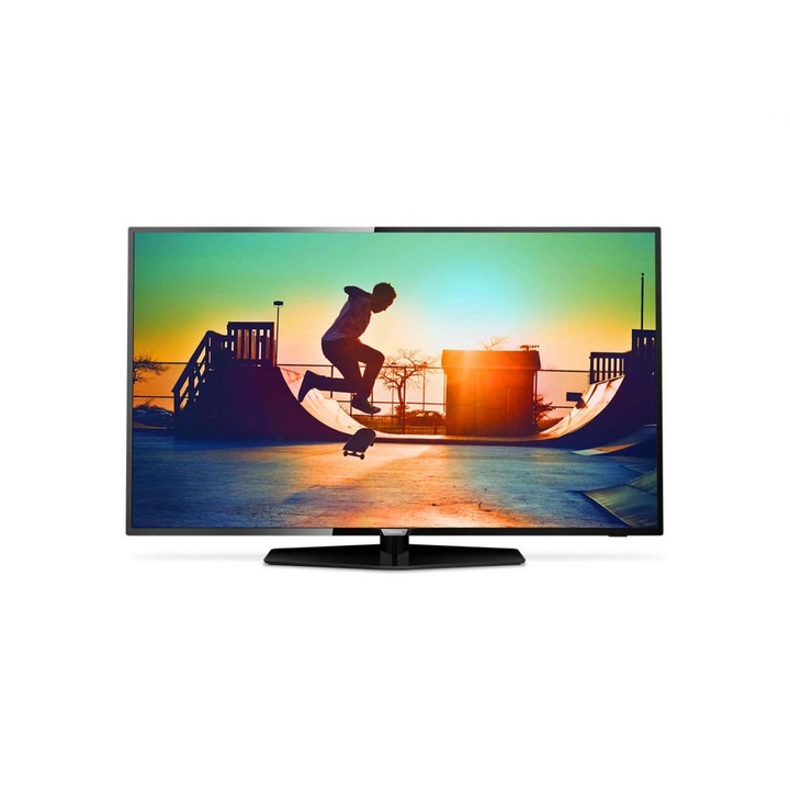 Televizor LED Smart Philips 55PUT6162/12, 139 cm, 4K Ultra HD, Negru, Clasa A+