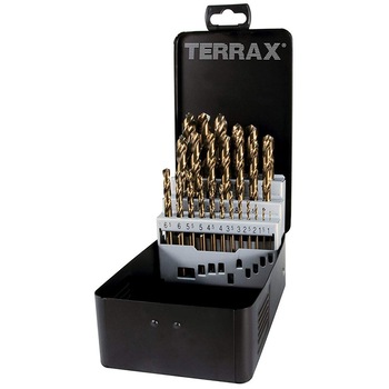 Set burghie DIN 338 tip VA HSSE-CO 5%, RUKO TERRAX, 25 piese Set burghie DIN 338 tip VA HSSE-CO 5%, RUKO TERRAX, 25 piese