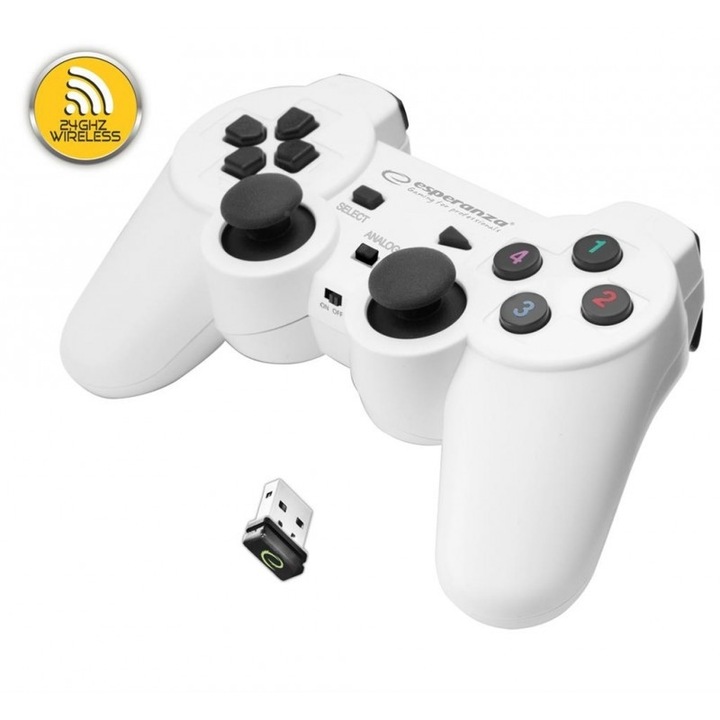 Controller Esperanza EGG108W Gladiator, cu vibratii, PC/PS3, Wireless