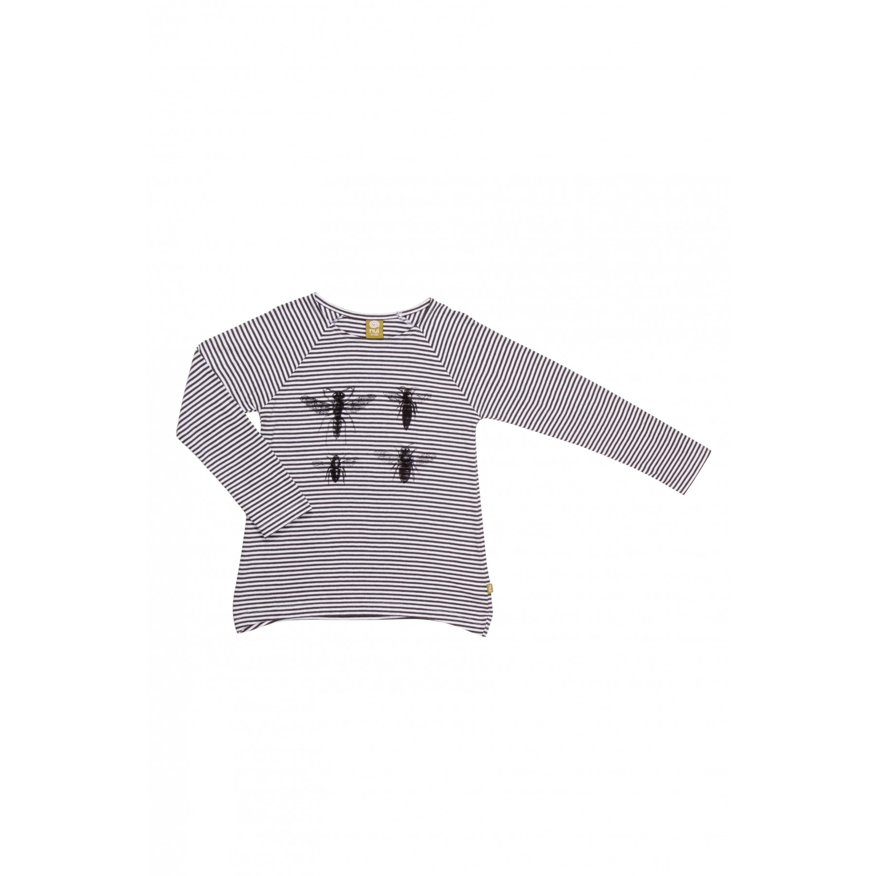 Bluza Celeste din bumbac organic, model in dungi