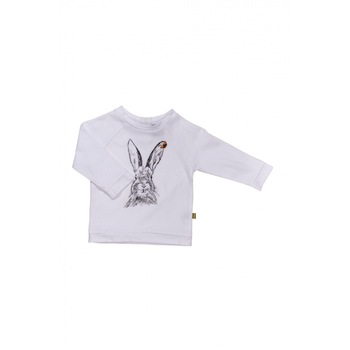 Bluza KK din bumbac organic, culoarea alba Bluza KK din bumbac organic, culoarea alba