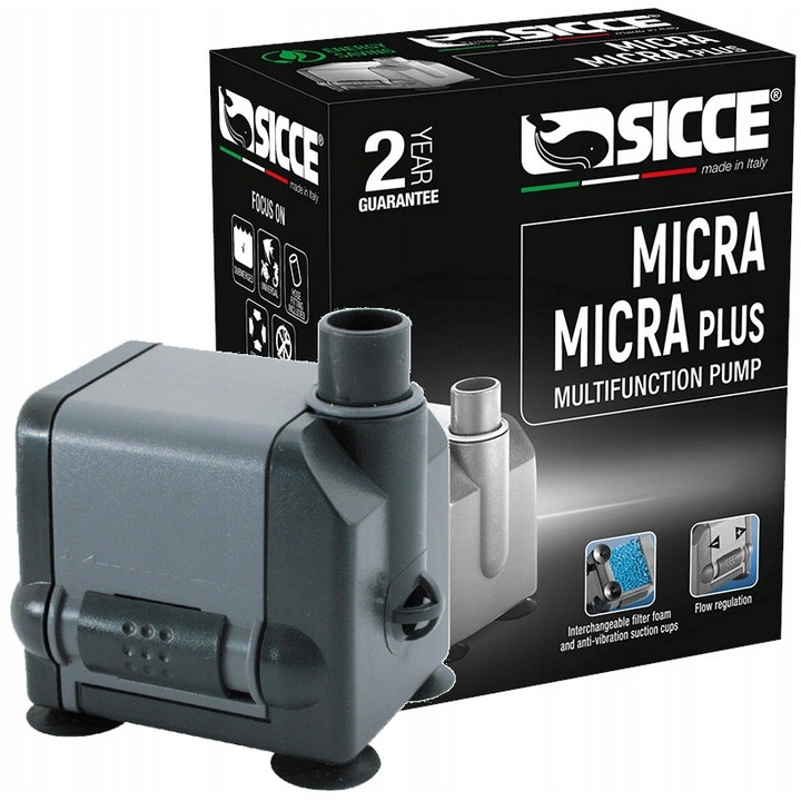 Pompa de apa multifunctionala Micra plus, SICCE, 6.5W, 600 l/h
