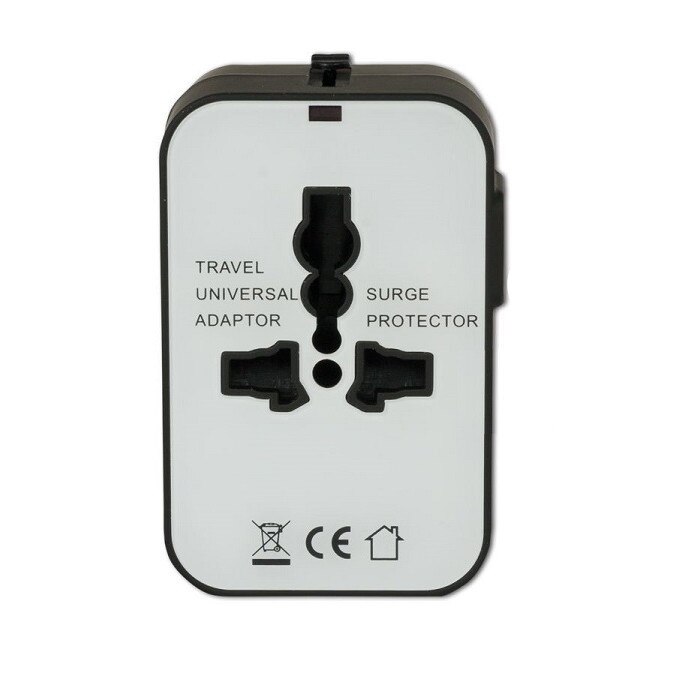 Adaptor priza universala de calatorie cu 2 port USB, Arcas