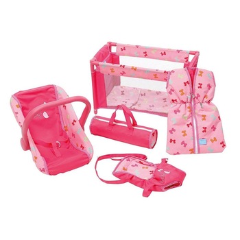 Set de joaca bebelus 5in1- tarc, carucior, suport bebe, covoras, geanta Set de joaca bebelus 5in1- tarc, carucior, suport bebe, covoras, geanta