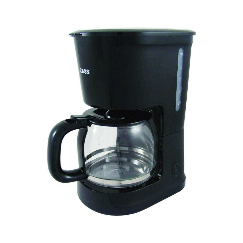 Cafetiera Zass 1000 W, 1.5 l, capacitate 12 cesti, functie antipicurare, functie mentinere cald, negru