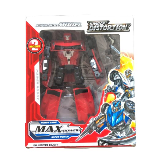 Robot Mega Creative 2 in 1 transformer rosu Rosu