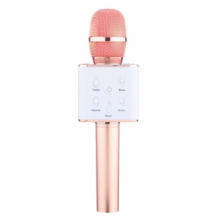 Karaoke vezeték nélküli mikrofon Soundvox ™ Q7 beépített hangszóróval, rózsaszín