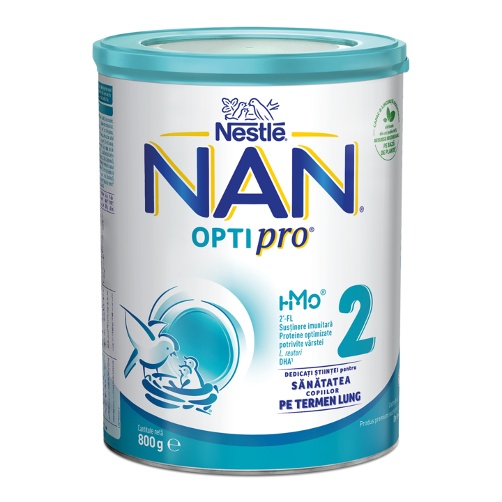 Lapte praf Nestle NAN 2 Optipro, 800 g, 6-12 luni