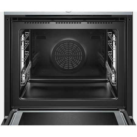 Cuptor incorporabil Bosch HNG6764S1, Electric, Multifunctional, 67 l, 14 Functii, 900 W, Autocuratare pirolitica, Convectie 4D, Inel rotativ, Touch control, Display TFT, Inox