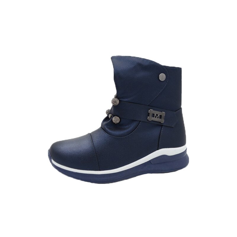 Cizme imblanite pentru fete Bessky TJ8573-3, Bleumarin