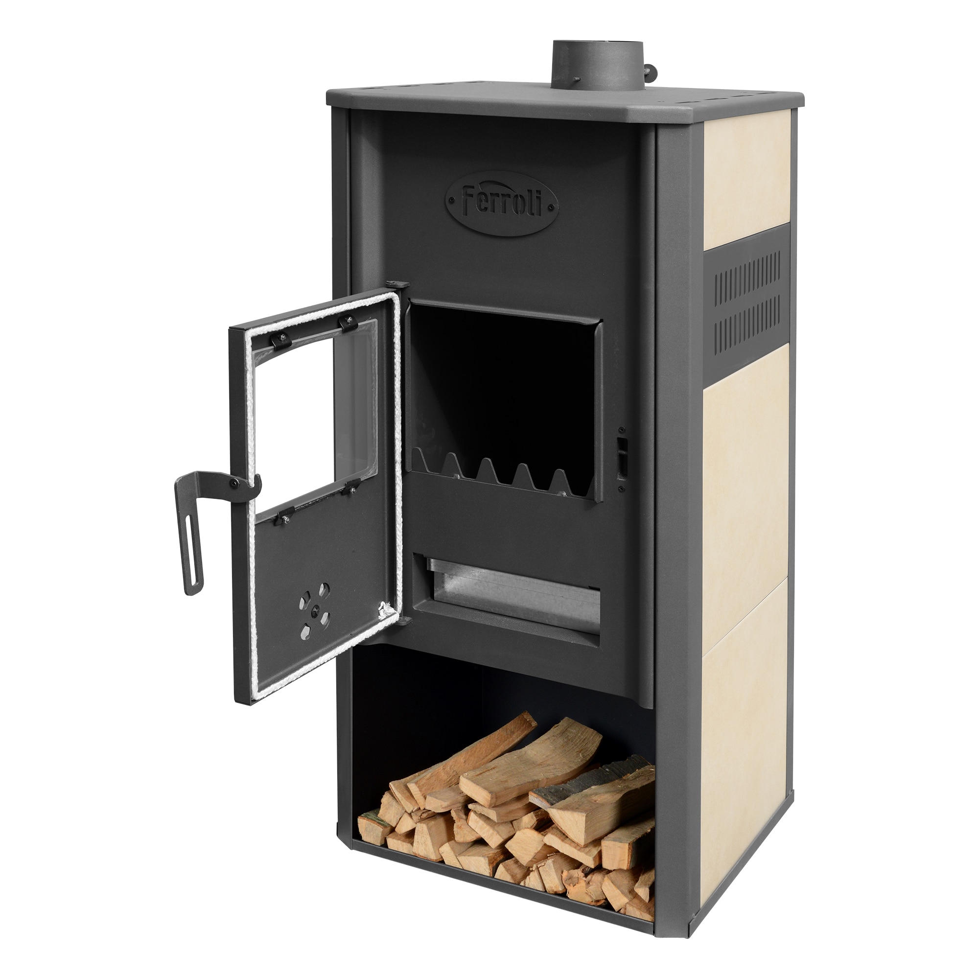 Termosemineu pe lemne, brichete si carbune Ferroli Mirano H, 22 kW