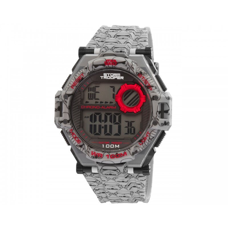 Ceas mecanism electronic, AM:PM, Star Wars, curea din plastic gri, SP174-G480