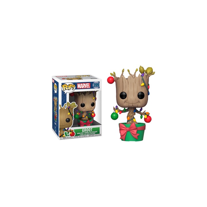 Funko Pop: Marvel: Holiday Groot fényekkel és díszekkel