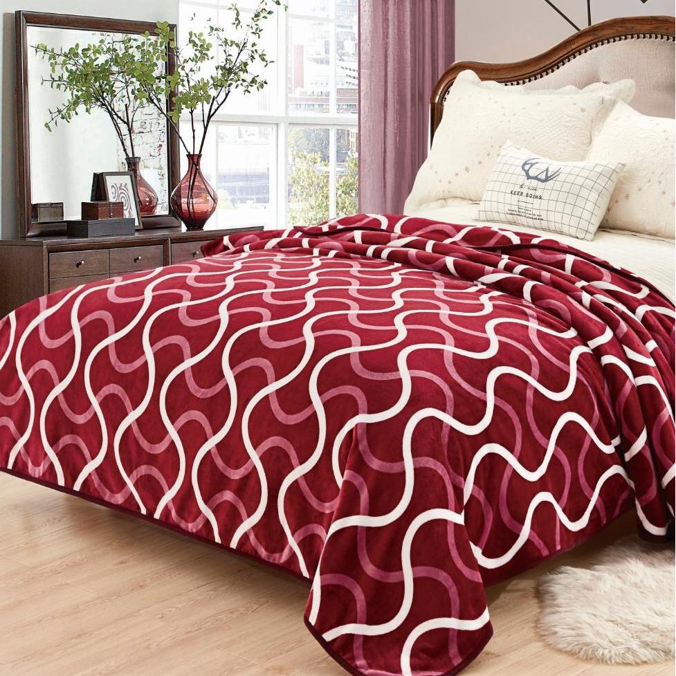 Patura Cocolino moale, mov cu model, punga cadou 200X230cm Gf24