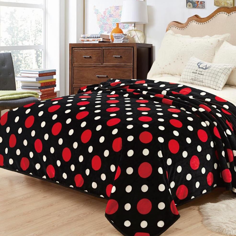 Patura Cocolino moale, negru cu model, punga cadou 200X230cm Gf27
