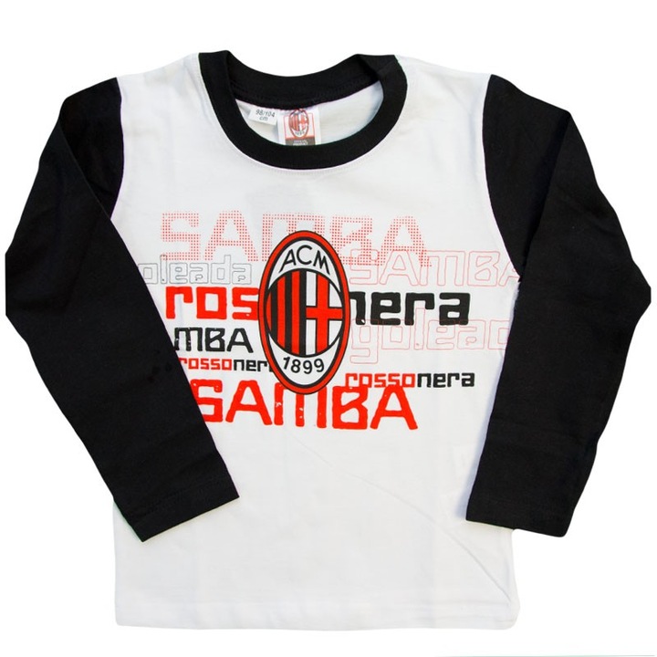 Bluza baieti AC Milan alb negru
