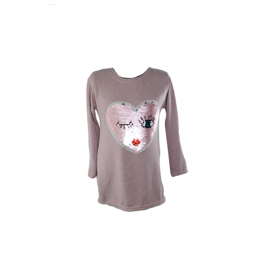 Bluza cu maneca lunga, Kaya, Roz