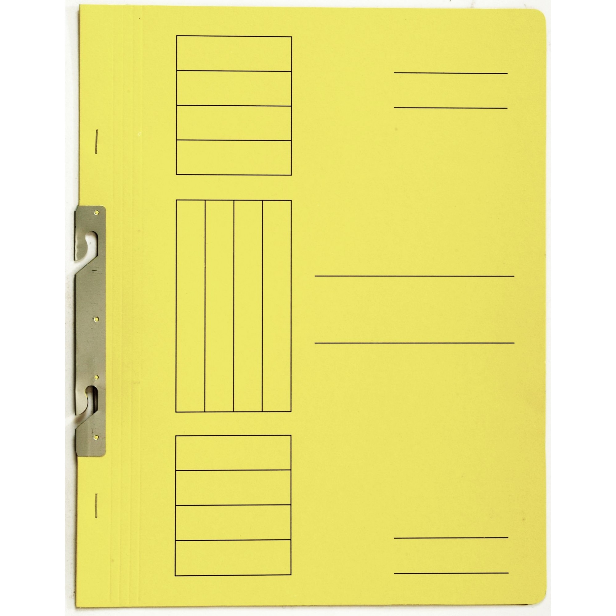 Dosar incopciat 1/1cu gheara, carton color, galben