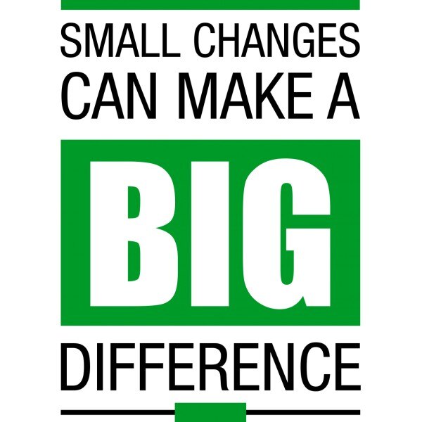 Sticker decorativ Big, 94 x 130 cm, negru cu verde