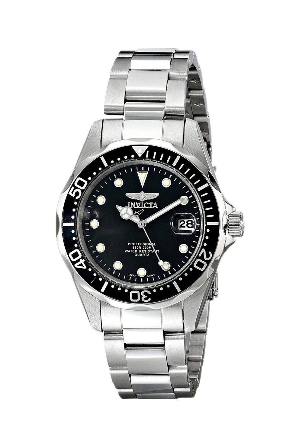 Invicta, Ceas rotund din otel inoxidabil, Argintiu