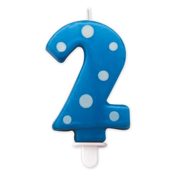 Lumanare Pois Turcoaz Nr. 2 Big Party