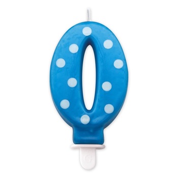 Lumanare Pois Turcoaz Nr. 0 Big Party Lumanare Pois Turcoaz Nr. 0 Big Party