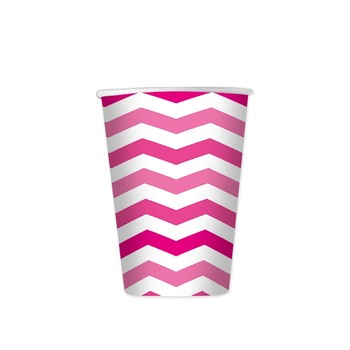 Pahare 200 ml Zig Zag Fuxia 8 bucati/set Big Party Pahare 200 ml Zig Zag Fuxia 8 bucati/set Big Party