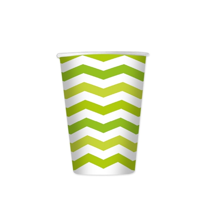 Pahare 200 ml Zig Zag Verde 8 bucati/set Big Party