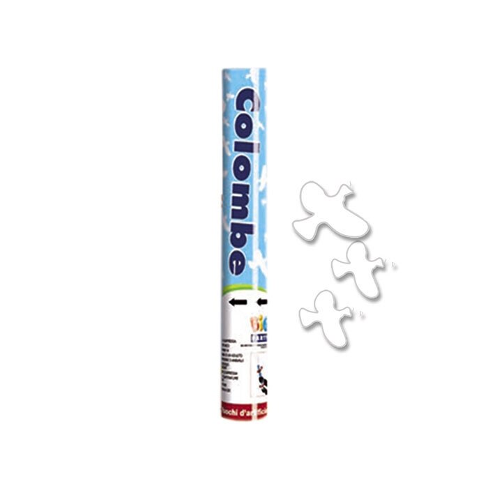 Tun confetti 30 cm Porumbei albi Big Party