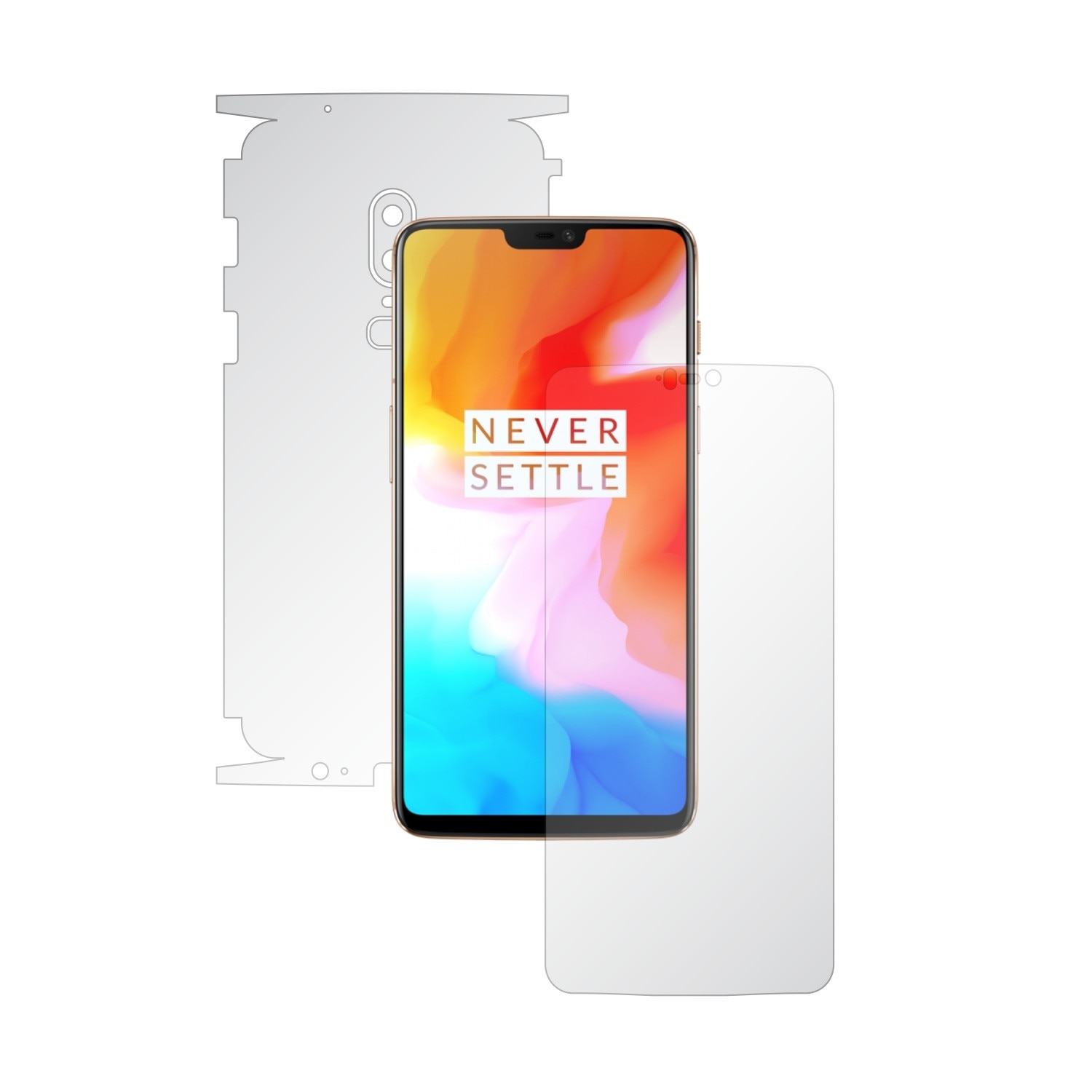 Folie Protectie Full Body Invisible Skinz Ultra-Clear AutoRegeneranta, Husa Transparenta de tip Skin Adeziv pentru Carcasa si Ecran, dedicata OnePlus 6