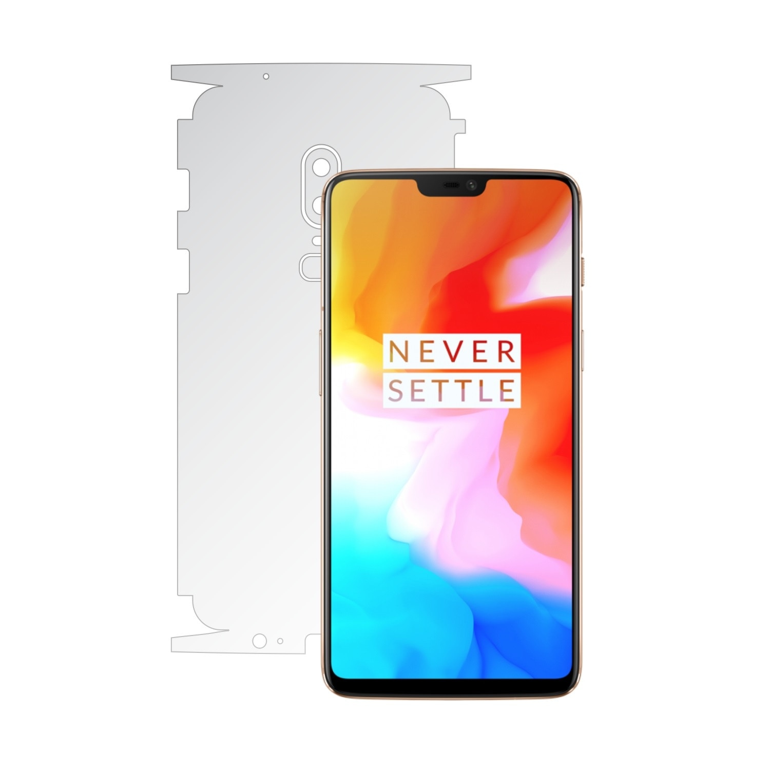 Folie Protectie Invisible Skinz Ultra-Clear AutoRegeneranta, Husa Transparenta de tip Skin Adeziv pentru Carcasa si Laterale, dedicata OnePlus 6