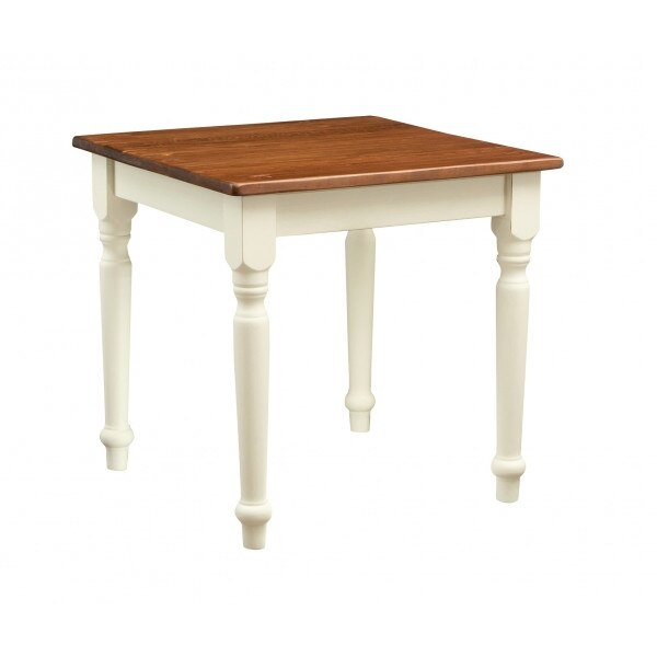 Masa fixa - alb/nuc, Mobila lemn masiv, Tuscan Furniture, Lemn Masiv, 80 x 80 x 78 cm